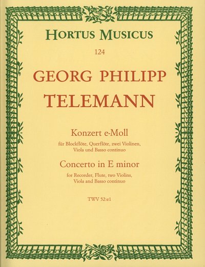G.P. Telemann: Konzert e-Moll TWV52:e1 (Part.)