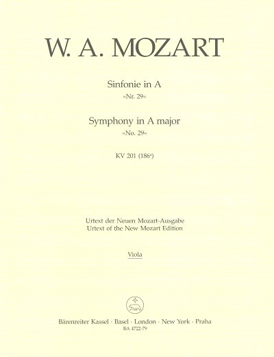 W.A. Mozart: Sinfonie Nr. 29 A-Dur KV 201 (186a, Sinfo (Vla)