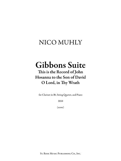 N. Muhly: Gibbons Suite (Pa+St)