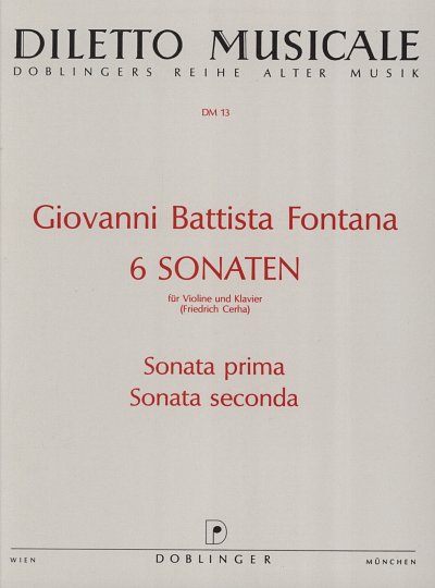 G.B. Fontana: 6 Sonaten , Vl/SbfObKlav (KlavpaSt)
