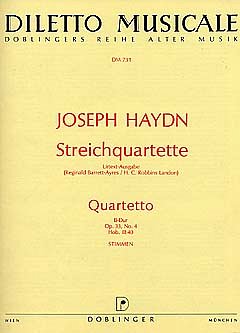 J. Haydn: Streichquartett B-Dur op. 33/4 Hob. III:40