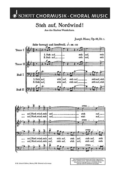 J. Haas: Steh auf, Nordwind! op. 66/1 , Mch4 (Chpa)