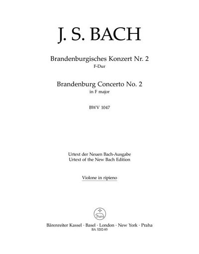 J.S. Bach: Brandenburgisches Konzert Nr. 2 F-D, Barocko (KB)