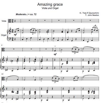 DL: (Traditional): Amazing Grace, VaOrg (Par2St)