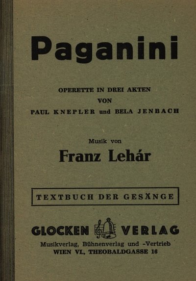 F. Lehar: Paganini