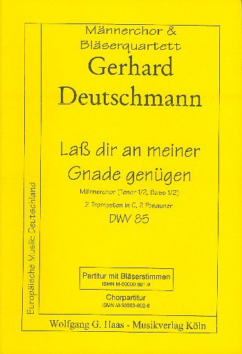 G. Deutschmann: Lass Dir An Meiner Gnade Genuegen Dwv 85
