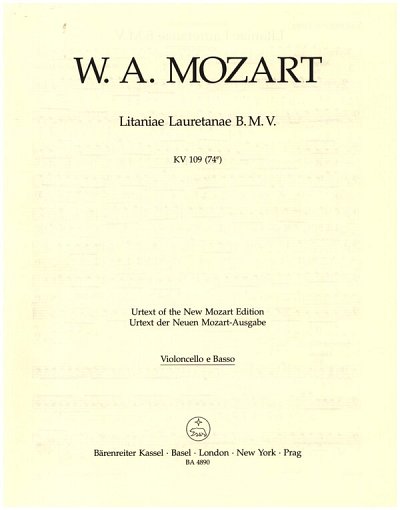 W.A. Mozart: Litaniae Lauretanae B-Dur , 4GesGch2VlBc (VcKb)