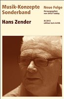 U. Tadday: Musik-Konzepte Sonderband - Hans Zender   (Bu)