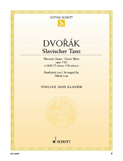 D. Antonín: Slawischer Tanz e-Moll op. 72/2 , VlKlav (EA)