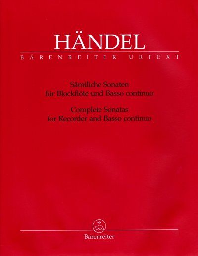 G.F. Händel: Sämtliche Sonaten für Blockflöte und Bas, BflBc