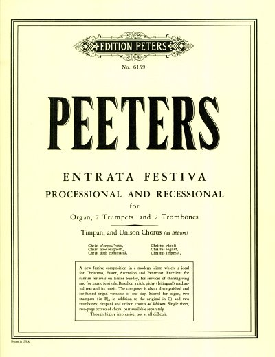 F. Peeters: Entrata Festiva Op 93