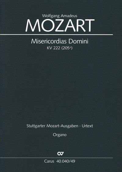 W.A. Mozart: Misericordias Domini d-Moll K, GchOrchOrg (Org)