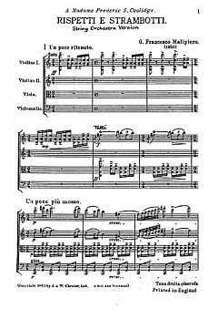 G.F. Malipiero: Rispetti E Strambotti String Quartet