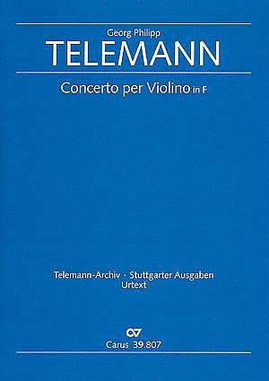 G.P. Telemann: Violinkonzert in F TWV 51:F3 / Partitur