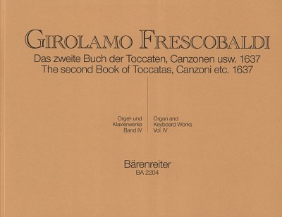 G. Frescobaldi: Das zweite Buch der Toccaten, Ca, OrgmCemKlv