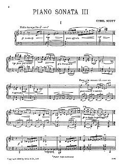 C. Scott: Sonata No.3 For Piano, Klav