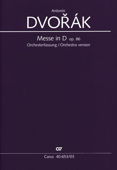 A. Dvorak: Messe in D op. 86, 4GesGchOrchO (KA)