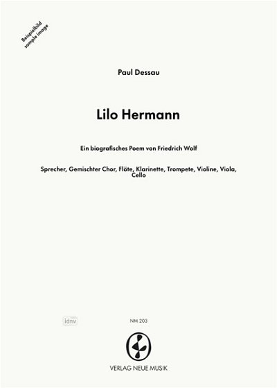 P. Dessau: Lilo Herrmann, SprGchInstr (Stp)