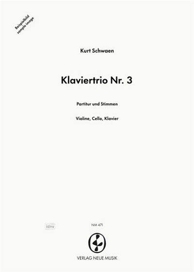 K. Schwaen: Trio Nr. 3, VlVcKlv (KlavpaSt)