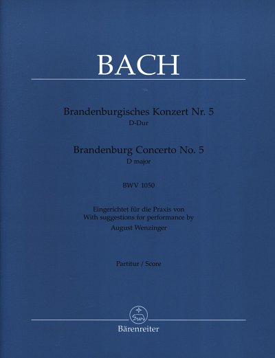J.S. Bach: Brandenburgisches Konzert N, CmbFlVlStrBc (Part.)