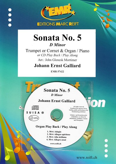 J.E. Galliard: Sonata No. 5, Trp/KrnKlaOr (+CD)
