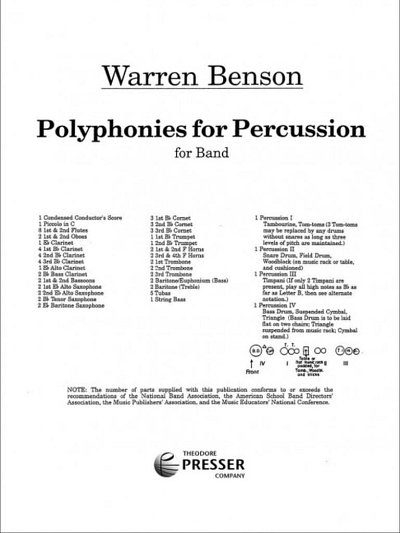 B. Warren: Polyphonies for Percussion, Blaso (Part.)