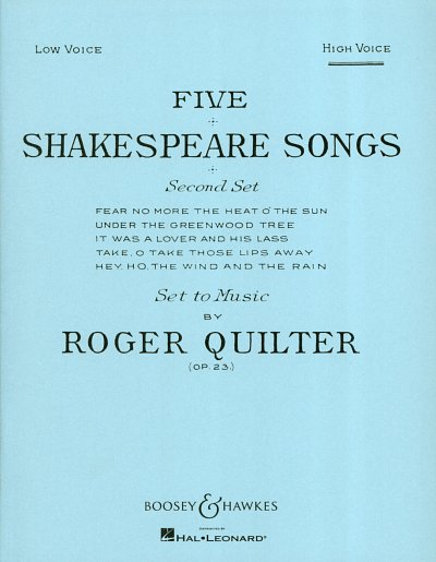 R. Quilter: 5 Shakespeare Songs op. 23, GesHKlav
