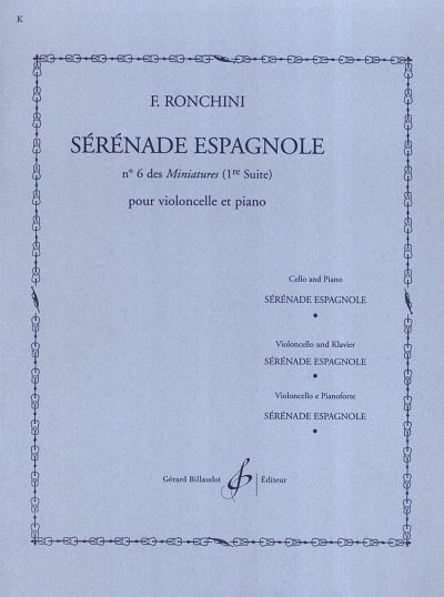 F. Ronchini: Serenade Espagnole, VcKlav (KlavpaSt)