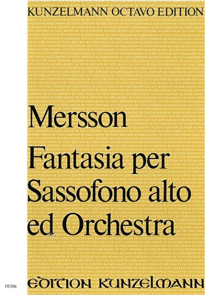 B. Mersson: Fantasie für Saxofon op. 37 (Part.)