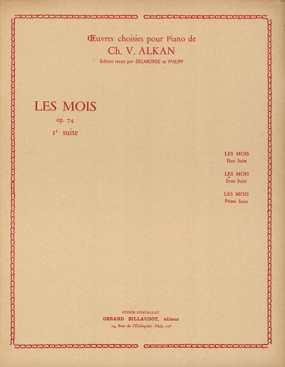 C.-V. Alkan: Les mois op. 74/1, Klav