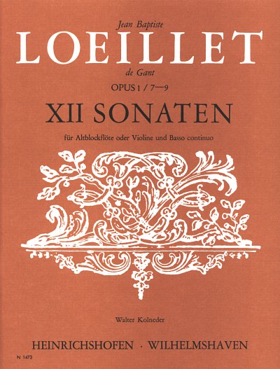 J. Loeillet de Gant: 12 Sonaten op. 1/7-9, AbflVlBc (Pa+St)
