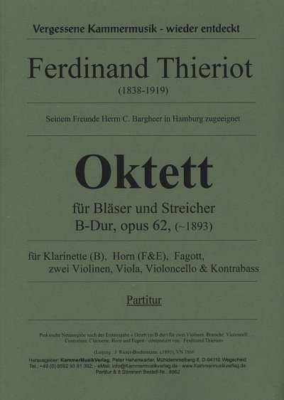 F.H. Thieriot: Oktett B-Dur op. 62, Kammero (Part.)