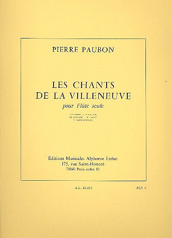 P. Paubon: Les Chants de la Villeneuve, Fl (Part.)
