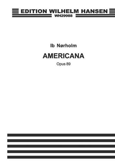 I. Nørholm: Americana Op. 89, GchKlav (KA)