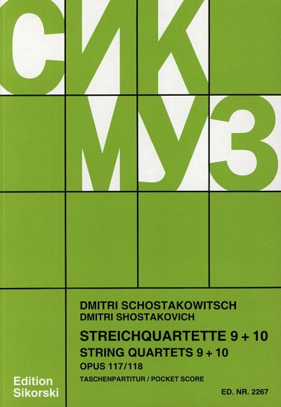 D. Schostakowitsch: Streichquartette Nr. 9 un, 2VlVaVc (Stp)