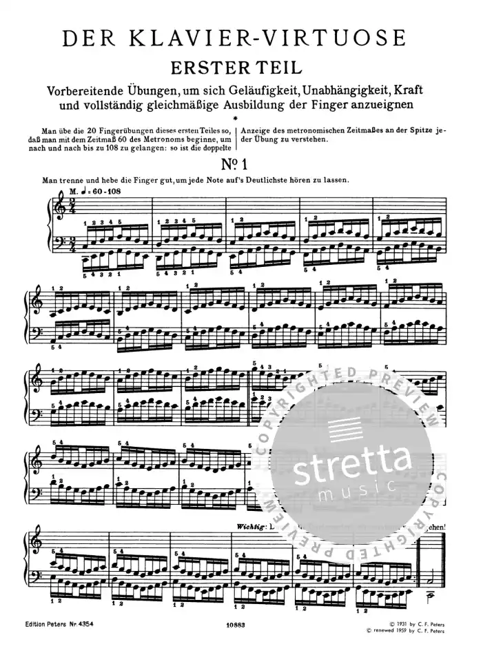 C.-L. Hanon: Der Klavier-Virtuose, Klav (1)
