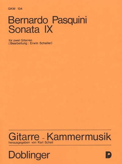 B. Pasquini: Sonate 9 C-Moll Gitarre Kammermusik