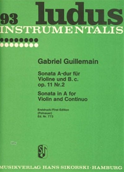 L. Guillemain y otros.: Sonata für Violine und B.c. A-Dur op. 11/2