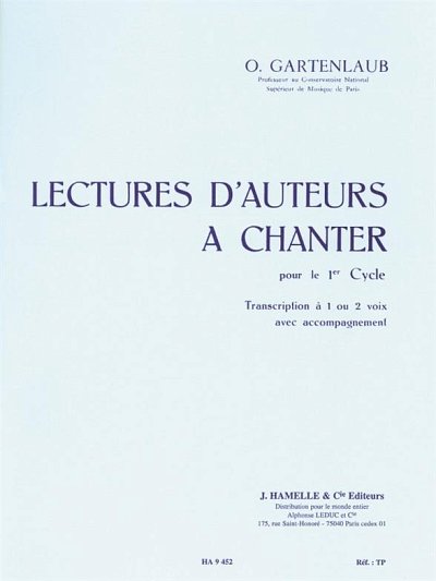 Lectures D'Auteurs A Chanter (Bu)