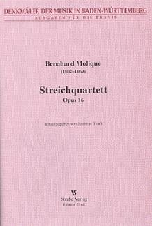 Molique Wilhelm Bernhard: Quartett Op 16 Denkmaeler Der Musi