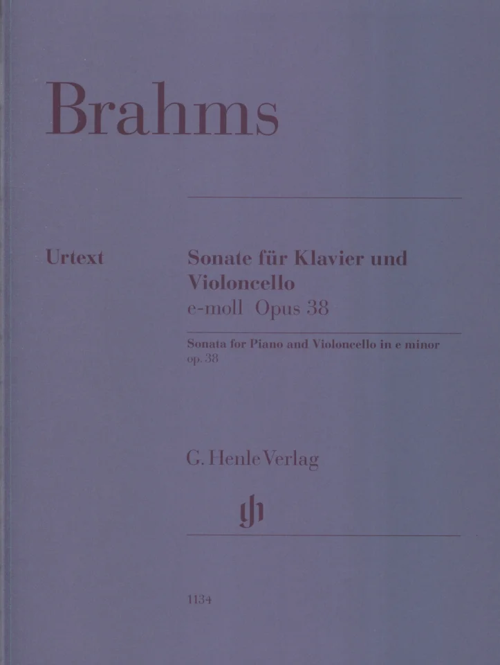J. Brahms: Sonate für Klavier und Violoncello op. 38, VcKlav (0)