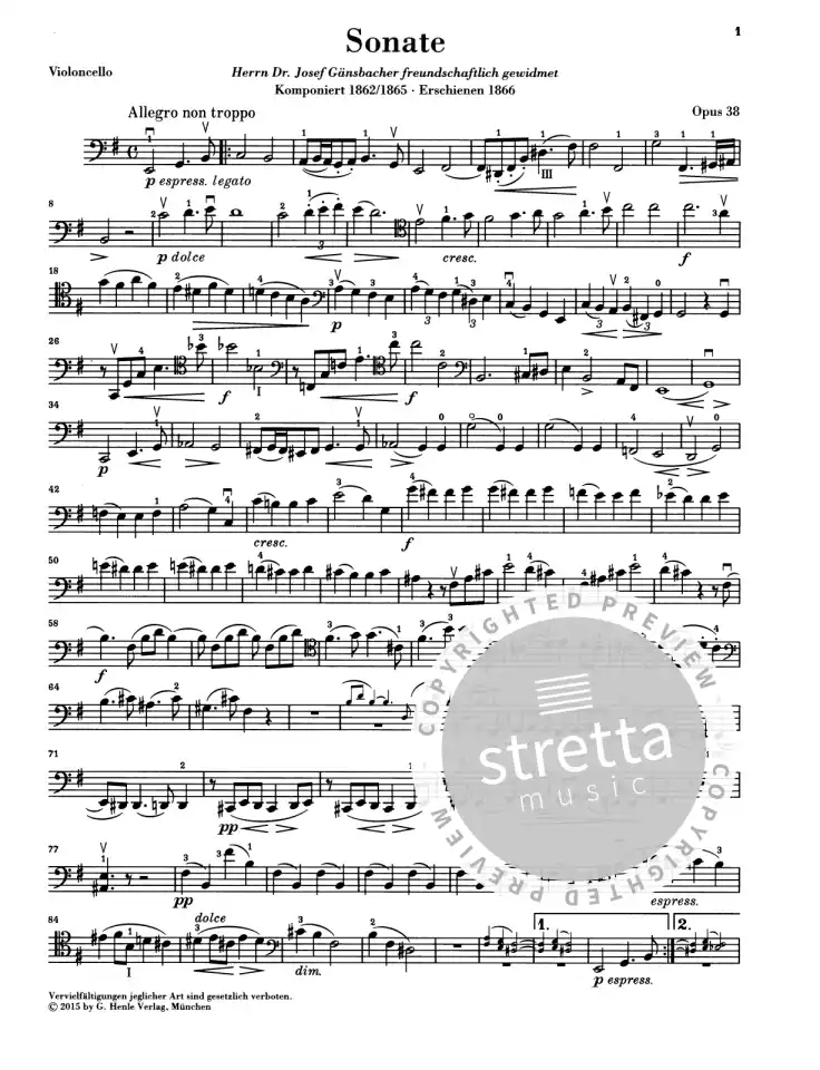 J. Brahms: Sonate für Klavier und Violoncello op. 38, VcKlav (4)