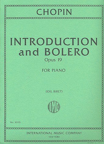 Introduction And Bolero Op. 19, Klav