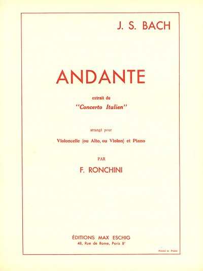 J.S. Bach: Andante (Concerto Italien)  (Part.)