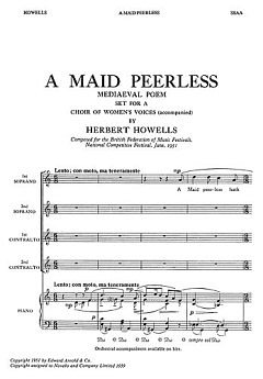 H. Howells: A Maid Peerless (Bu)