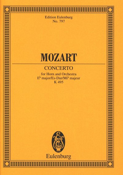 W.A. Mozart: Konzert 4 Es-Dur Kv 495 Eulenburg Studienpartit