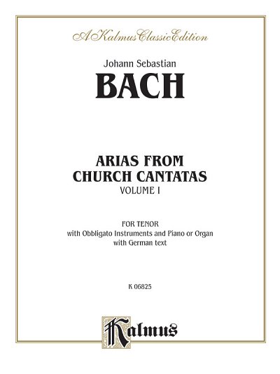J.S. Bach: Tenor Arias, Volume I (12 Arias), Ges (Bu)