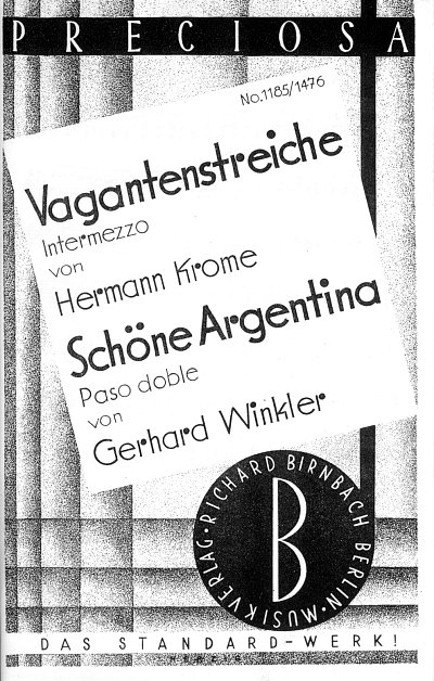 Krome Hermann + Winkler Gerhard: Vagantenstreiche + Schoene Argentina