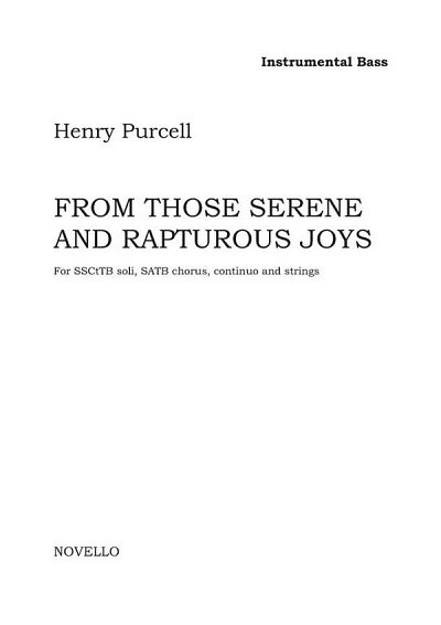 H. Purcell: From Those Serene And Rapturous Joys (Stsatz)