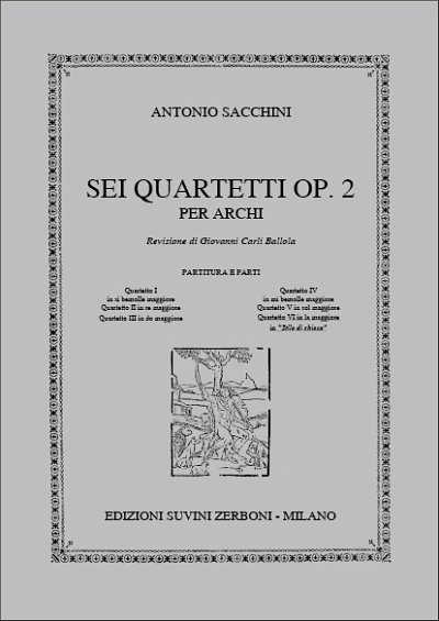 A. Sacchini: Quartetto VI In La Maggiore In Stile Di Chiesa
